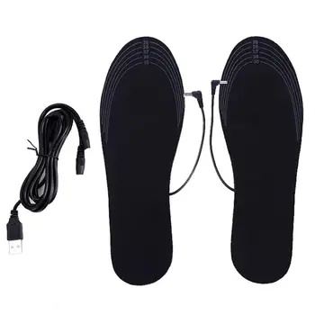 1Pair USB Šildomos Batų Vidpadžiai Skalbti Galima Sumažinti Kojų Šilčiau Trinkelėmis Žiemos Kojinių Kilimėlis #D0