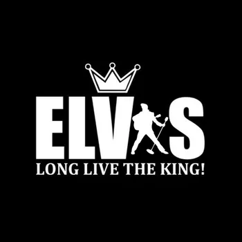 Dawasaru Raidžių Decal Elvis Presley, tegyvuoja Karalius Automobilių Lipdukas Nešiojamas Sunkvežimių, Motociklų, Auto Reikmenys, PVC,15cm*10cm