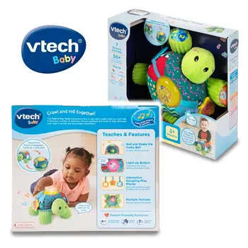 VTech - Baby Žvilgtelėti ir Žaisti Vėžlys visiškai Naujas 3+ Mėnesiai Žaislas 2-in-1 Minkštas ir Jutimo Vėžlys