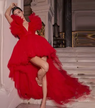 Naujas prašmatnus Promenadzie Suknelė V Kaklo Valymo Traukinio Vakarą Oficialią Suknelės 2020 Karšto Pardavimo ypatinga Proga-Suknelė