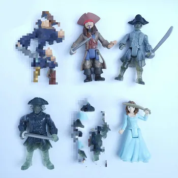 4pcs/daug Filmų ir TV personažai Piratų animiation kolekcines, pvc pav anime modelis žaislas dovana vaikams, vaikų, suaugusiųjų