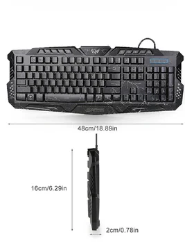 2020 Naujausias Originalus Žaidimų Klaviatūra LED 3-spalvą, kvapą, backlight, USB Laidinio Kreko Neperšlampama Klaviatūra PC Kompiuteris žaidėjai