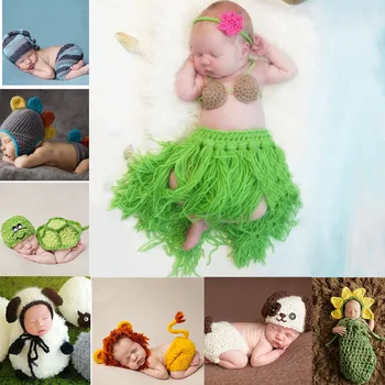 2020 M. Nauja Baby Rankų Darbo Gyvūnų Stiliaus Nuotrauka, Atraminiai Apranga, Drabužiai, Vilna, Mezgimo Nėrimo Fotografijos Skrybėlę Medžiaga Nustatyti
