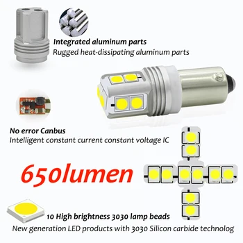 (2) Canbus Klaidų H21W BAY9s LED Lemputės Pakeitimas Pozicijos Stovėjimo Šviesų arba Atsarginę Atbulinės eigos Stabdžių Posūkio Signalo Žibintai