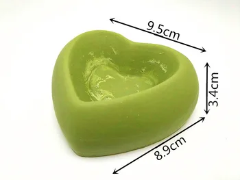 Romantiško širdies formos betono pelėsių 3D silikono formos 