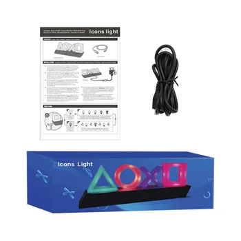 1pc Žaidimo Atmosferą lempa LED Piktogramą Šviesos Kambaryje Stalo Apdailos USB ar AAA tipo Baterijas elektros Energijos Tiekimo