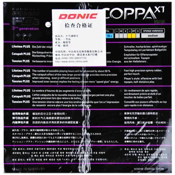 Originalus Donic COPPA X1 X2 Stalo Teniso Gumos Spuogų Su Ping Pong Sponge Tenso De Mesa