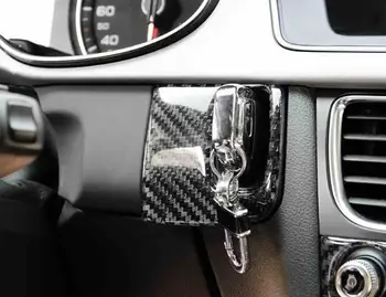 Nerūdijančio plieno, anglies pluošto Automobilių stilius rakto skylutę, dekoratyvinis lipdukas Auto juostelės Audi A4 B8 A5 2008 - Priedai