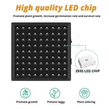 100W LED Grow Light su 2835 LED Lustas Skatinti Augalų Augimą Visą Spektrą Phytolamp Kambarinių Augalų neperšlampančios Medžiagos