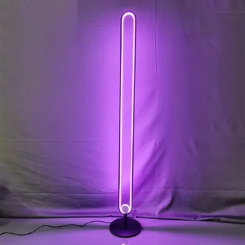 Šiaurės Minimalistinis LED Grindų Lempos kambarį Atmosfera RGB Nuotolinio Valdymo Tamsos Grindų Lempos naktinės Šviesos Stendas