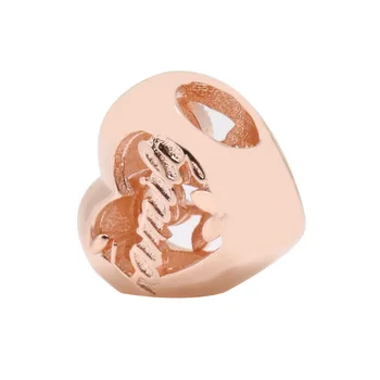 Autentiškas 925 Sterlingas Sidabro Granulių Rose Gold Širdies formos Gyvybės Medis Tinka Originalus Pandora Apyrankės Moterims 