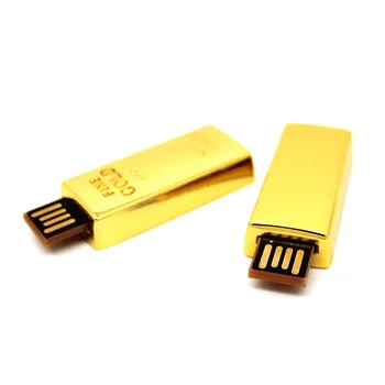Metalo Aukso barai/mūrinis modelis USB Flash Drive, tauriųjų metalų pen drive, memory Stick pendrive 4GB/8GB/16GB/32GB/64GB U disko atmintinę