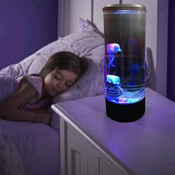 Naktiniai staleliai, Lempa Darbalaukio Atmosfera Spalva Keičiasi Childen Lentelė USB Powered LED Nakties Šviesos Hipnotizuojantis Medūzos Atsipalaiduoti Akvariumas