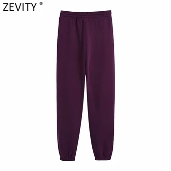 Zevity Naujas 2021 M Moteris Laisvalaikio Vientisos Spalvos Kišenių Kelnės Prašmatnus Elastinga Juosmens Nėrinių Kelnės Femme Pantalones Mujer Kelnes P977