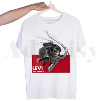 Levi Akermano Anime Ataka Titan Levi Rivaille Tshirts Vyrų Mados Vasaros marškinėliai Marškinėlius Viršuje Tees Streetwear Harajuku Juokinga