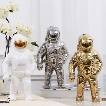 Keramikos amatų astronautas gėlių kompozicijų astronautas modelis Šiaurės darbalaukio papuošalų kūrybos baldai