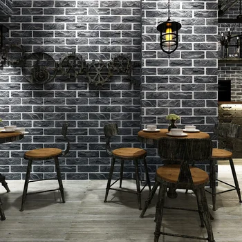 Retro 3D Stereo Plytų Imitacija Tapetai Kinų Stiliaus Kambarį, Kavinė Restoranas, Vandeniui atspari PVC Sienos Popieriaus Ritinį Sienų ir 3 D
