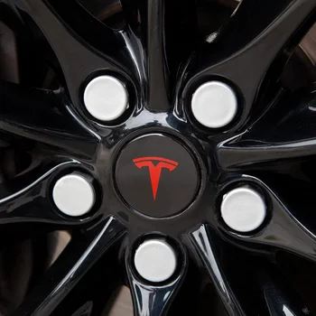 4pcs 58mm padangų centras hub bžūp Ženklelis Varantys Centras bžūp apima emblema tinka Tesla Model 3 Tesla Model S 