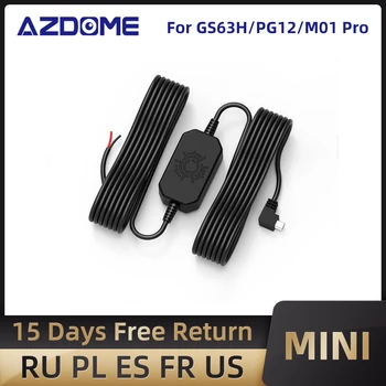 AZDOME 12/24V į 5V Mini USB Hardwiring Rinkinys DVR Maitinimo Adapteris Kabelio M11 M01 Pro GS63H PG02 Brūkšnys Cam Žemos Įtampos Apsauga