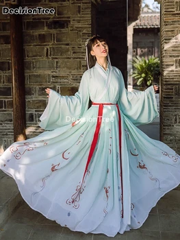 2021 kinijos tradicinės pasakos hanfu kostiumas senovės hanfu drabužiai moterims rytietiški liaudies šokių drabužiai tang dinastijos princesė drabužiai