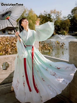 2021 kinijos tradicinės pasakos hanfu kostiumas senovės hanfu drabužiai moterims rytietiški liaudies šokių drabužiai tang dinastijos princesė drabužiai