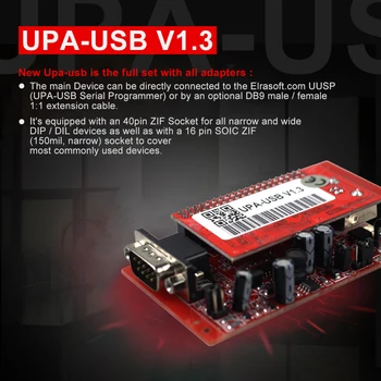 UPA USB Programuotojas V1.3 su pilna adapteriai EKIU Chip Tunning OBD2 Pagrindinis Blokas, UPA-USB 1.3 UPA USB V1.3 Diagnostinis Įrankis
