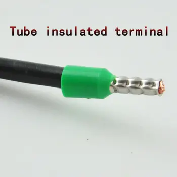 1000 VNT E0506 Tube pre-izoliacinės terminalo izoliuotieji kabelių vielą jungties fiksavimo terminalo (tipo TG-JT) AWG #22 VE0506