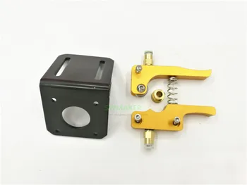 Reprap 3D spausdintuvas išvyniojamų ekstruderiu 1.75 mm metalo ekstruderiu aliuminio aukso spalvos Anoduoto 17 NEMA stepper motorinių TEVO 3D spausdintuvas