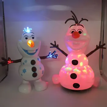 Sušaldyti Šokių Sniego Olaf Robotas Su Muzikos Led Žibintuvėlis Elektros Veiksmų Skaičius, Modelį, Vaikai Žaislų Animatronics Statulėlės