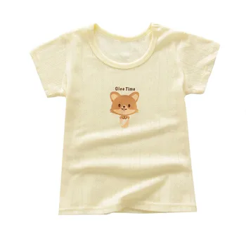 Vasaros Kūdikių Berniukų Animacinių filmų Mielas Sportas T-shirt Vaikų Medvilnės Tees Drabužių Bamblys Merginos Atsitiktinis Paprastumo Trumpas Vaikas Undershirt