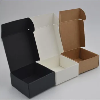 Mažas Kraft popieriaus langelį,rudas kartonas rankų darbo muilo dėžutė,baltas amatų popieriaus dovanų dėžutė,juoda pakuotės papuošalų dėžutė