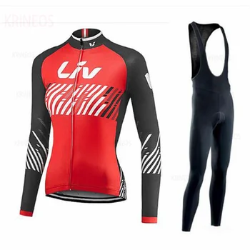 2020 LIV DVIRAČIŲ DŽERSIS PRO komandos ponios 19D gumos padas dviračių greitai-džiovinimo ilgomis rankovėmis kostiumas Ropa Ciclismo dviračių triathlonNW
