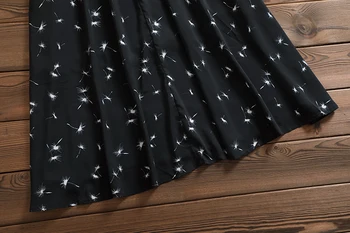 Juodos spalvos Šifono Midi Suknelė su V-kaklo, Elegantiškas Over-the-knee Suknelė 2020 M. Rudens-line Biuras Lady Visiškai Naujas Juosmens Hugging Plonas