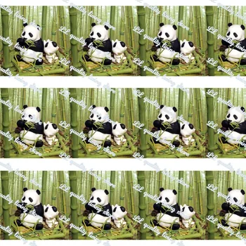 Custom panda&šuo animacinių filmų spausdinti grosgrain&priešas elastinės juostelės 16mm-75mm, vestuvių dekoravimas 