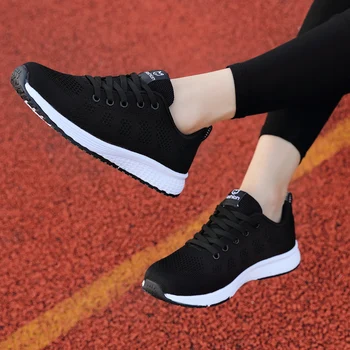 Moterų batai juoda atsitiktinis moterų batai batai lauko bėgimo bateliai