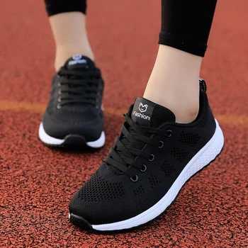 Moterų batai juoda atsitiktinis moterų batai batai lauko bėgimo bateliai