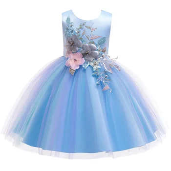 2021 Oficialią Suknelės Baby Girl Dress Vaikų Suknelė Atsitiktinis Suknelė Vestidos Vestuvės Dress Bridesmaid Dresses 3-10 Metų Amžiaus