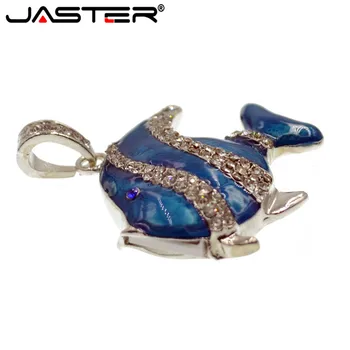 JASTER Mados kūrybos kristalų žuvų USB 