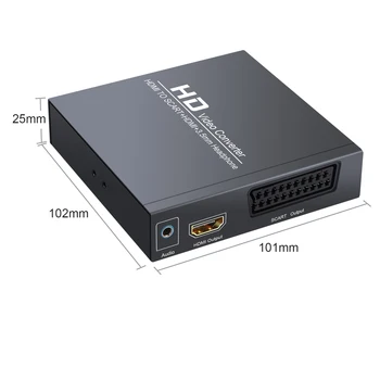 Neoteck 1080P HDMI į HDMI Konverteris Su 3,5 mm Ausinių Konverteris Paramos PAL NTSC CRT TV VHS VAIZDAJUOSČIŲ