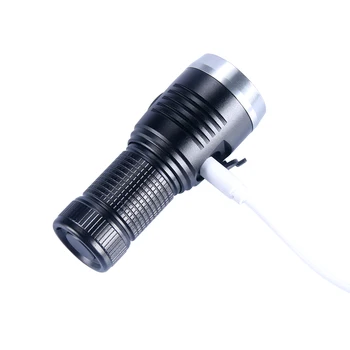 USB Žibintuvėlis USB Tiesioginis apmokestinimas 3 režimas Fakelas Mažas mini LED Žibintuvėlis atsparus Vandeniui (su 16340 Baterija) Kempingas