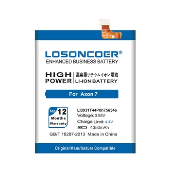 LOSONCOER 4350mAh Baterija ZTE Aksonas 7 5.5 colių A2017 LI3931T44P8h756346 Baterija + Sekimo Numeriu +Dovana įrankiai +lipdukai