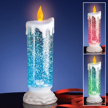 Įkrovimo Spalva Elektroninių LED Vandeniui Žvakė Su Blizgučiai Spalva Keičiasi LED Vandens Žvakė QP2