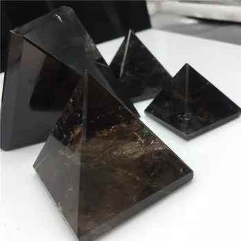 AAA Natūralus Dūminis Kvarcas Piramidės Arbatos Kristalinis Kvarcas Piramidės Rūdos, Brangakmeniai akmens Energijos akmuo Kristalas Gydymo 30mm-80mm
