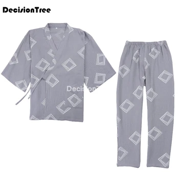 2021 japonų kimono sleepwear pižama derliaus vyrams namų padažu suknelė kimono chalatai loungewear namų vyrų pajama rinkinys