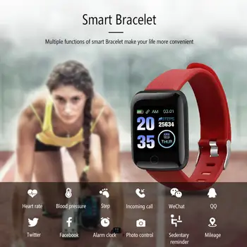 D13 Smart Žiūrėti 116, be Moterų Širdies ritmas, Kraujo Spaudimo Monitorius Vandeniui Sporto Vyrų Riešo Smartwatch Laikrodį 