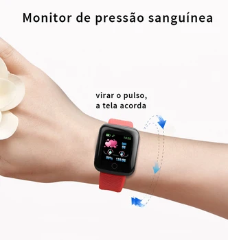 D13 Smart Žiūrėti 116, be Moterų Širdies ritmas, Kraujo Spaudimo Monitorius Vandeniui Sporto Vyrų Riešo Smartwatch Laikrodį 