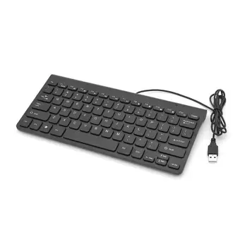 Vielos Klaviatūra Ultra-Plonas Tylus Mažo Dydžio, 78 Klavišai Mini Multimedia Keyboard Usb Nešiojamas Kompiuteris 