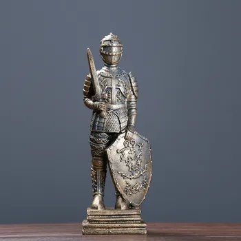 Retro Viduramžių Romėnų Kareivio Skulptūra Ornamentu Namų Puošybai Office 