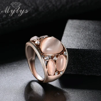 Mytys Prekės Rose Aukso Žiedas Naujas Mados Dizaino Opalas Žiedai 2017 Šalies Žiedai Moterims R1814