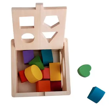 Mediniai Vaikų Žaislų Veiklos Kubas Žaislai Ankstyvo Mokymosi Formos Rūšiavimo Lauke Žaislai Geometrinės Formos Žaislas Mielas